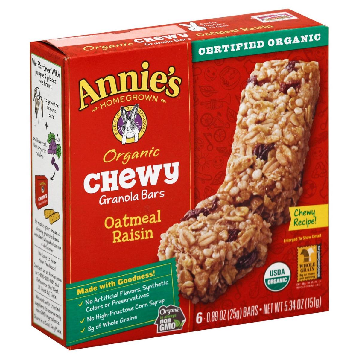 ORG CHEWY BAR OATMEAL RAISIN